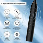 Electric Ultrasonic Toothbrush – USB Rechargeable | 6 Cleaning Modes | Waterproof | Couple Set