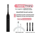 Electric Ultrasonic Toothbrush – USB Rechargeable | 6 Cleaning Modes | Waterproof | Couple Set