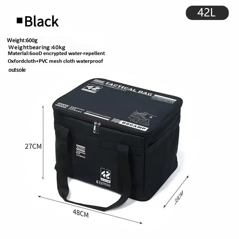 Portable Waterproof Camping Storage Box – Foldable Insulated Cookware & Picnic Bag