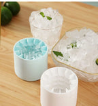 Silicone Round Ice Cube Maker & Ice Bucket – DIY Freezer Ice Mold with Lid
