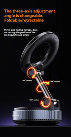 Foldable Magnetic Car Phone Mount – Strong Suction Dashboard & Windshield Holder for Smartphones