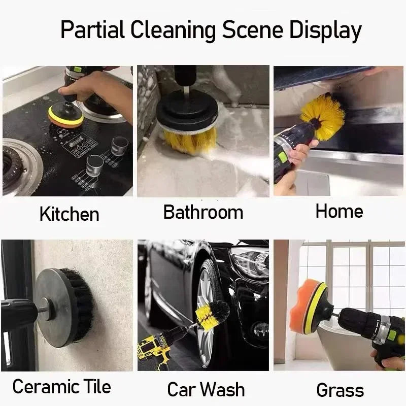 Electric Drill Brush Cleaning Kit