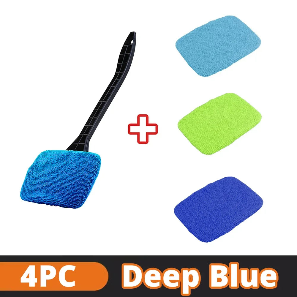 Car Window Cleaning Brush Kit – Microfiber Windshield & Interior Glass Cleaner